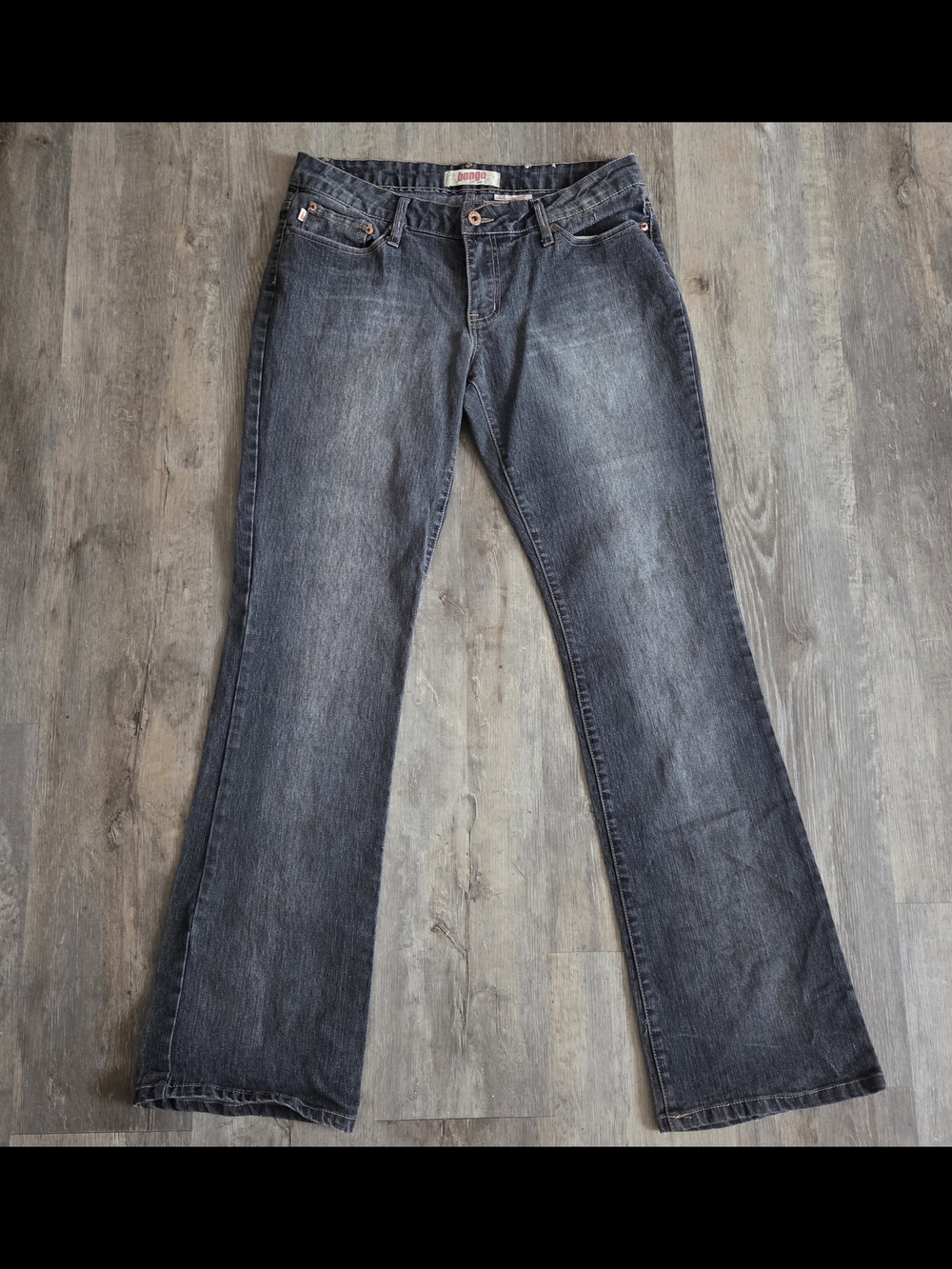 Vintage Bongo Faded Dark Wash Bootcut Jeans Y2K
